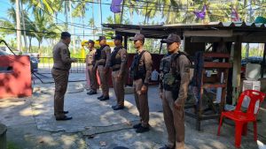 พ.ต.อ.วีรยุทธ ตาสีพันธุ์ผกก.สภ.โคกเคียน ตรวจเยี่ยมจุดตรวจพนาสนฑ์ และจุดตรวจโคกปาคา